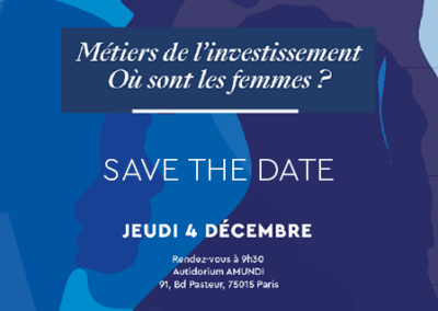 Métiers de l’investissement – Où sont les femmes ? Mardi 4 décembre 9h30