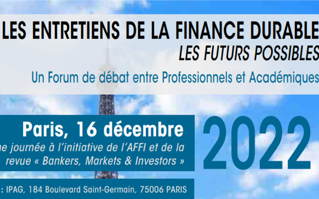 Les Entretiens de la Finance durable – 16 décembre 2022